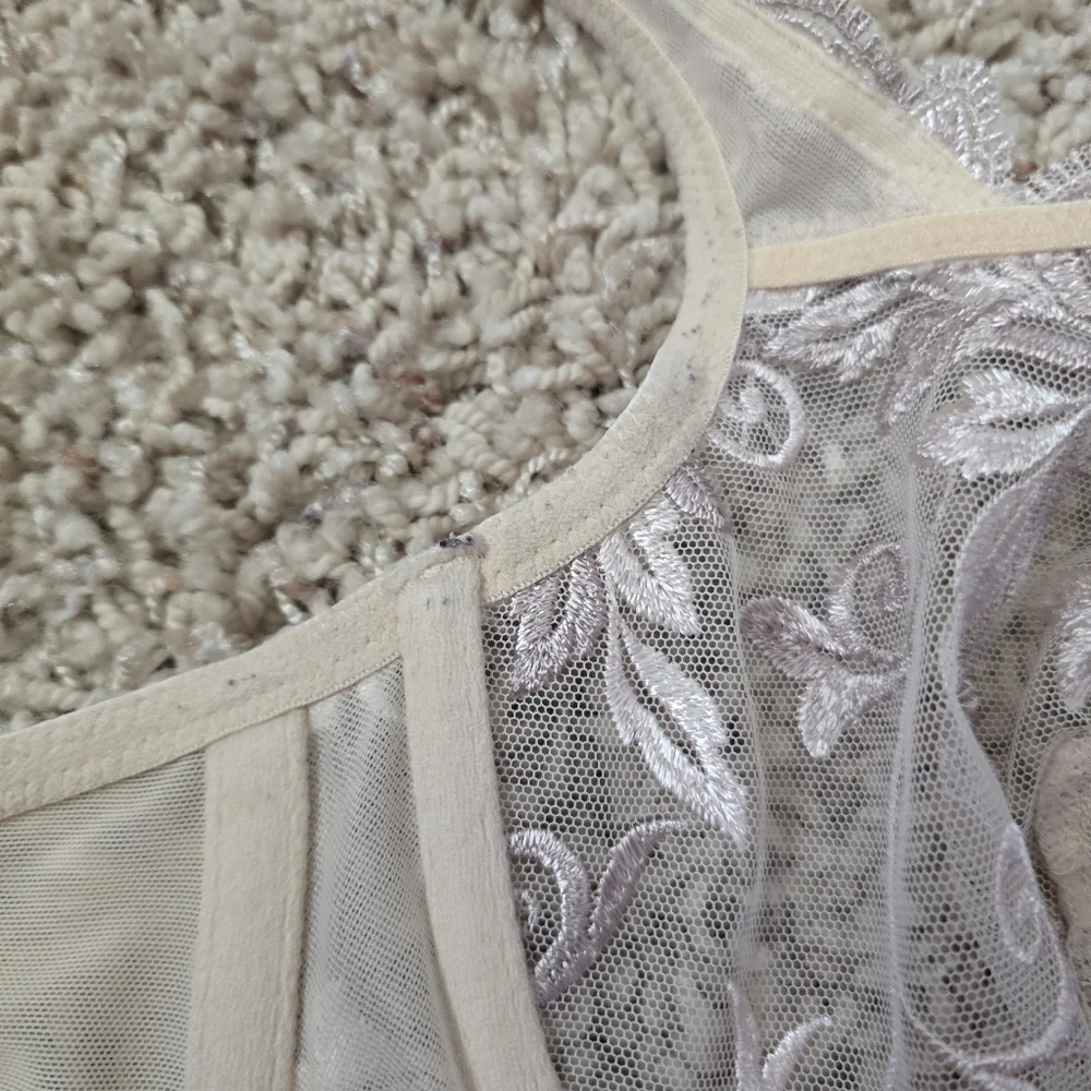 Women's Soma Delicate Lace Bra Nude Beige - 34d